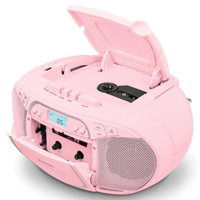 Radio CD - MEDION - FM - 2x2.2W RMS - Rosa 3