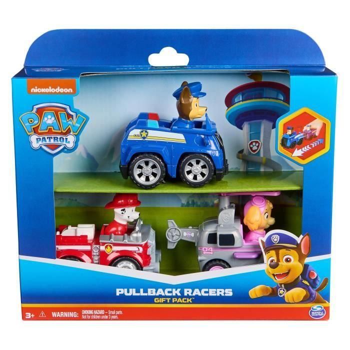 SPIN MASTER PACK DE 3 VEHÍCULOS DE FRICCIÓN RETRO Paw Patrol 3