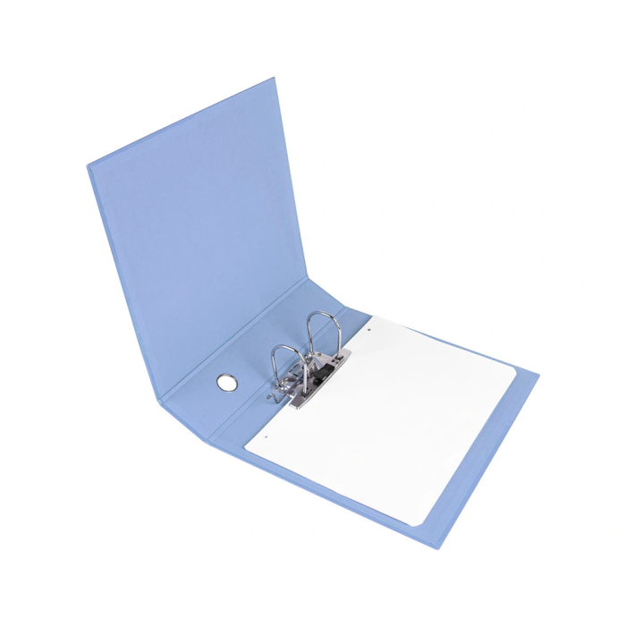 Liderpapel Archivador de Palanca A4 Forrado Celeste, Lomo 80mm, Compresor Metálico 7