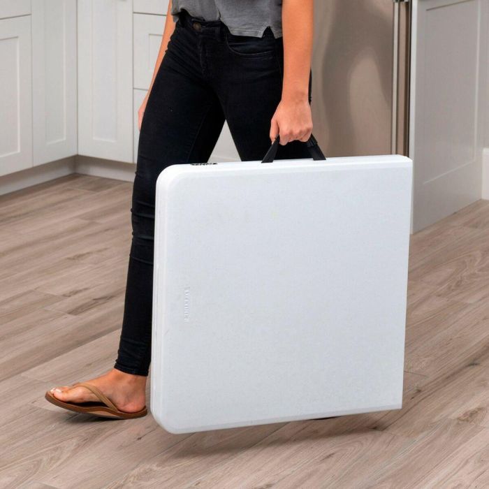 Mesa Plegable Lifetime Blanco 122 x 91,5 x 61 cm Acero HDPE 1