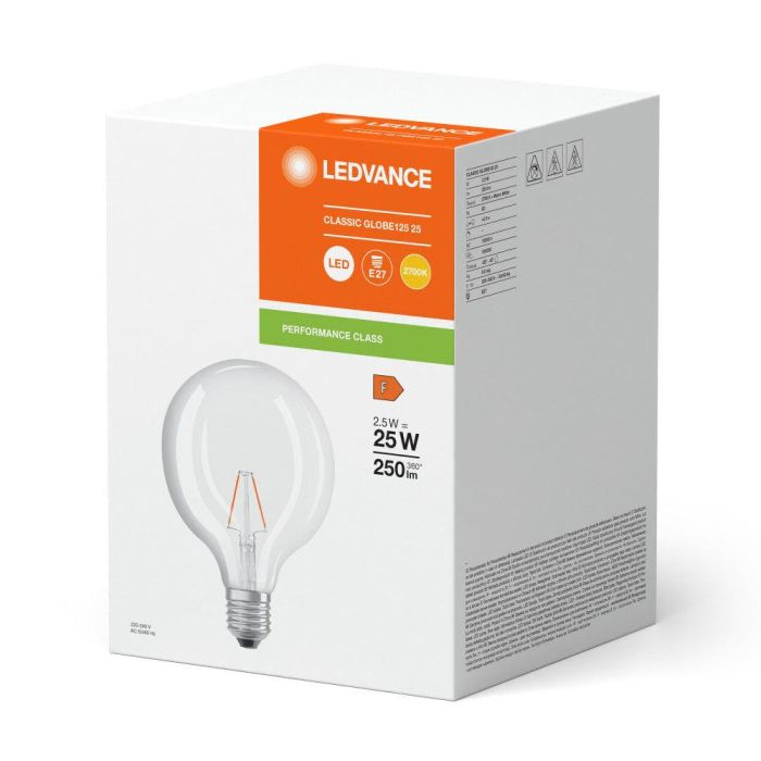 Ledvance LVE-4099854054259 Bombilla LED E27 Classic Filamento 2.5W 250Lm 2700K Luz Cálida No Regulable 15.000h IP20 1 Ledvance LVE-4099854054259 Bombilla LED E27 Classic Filamento 2.5W 250Lm 2700K Luz Cálida No Regulable 15.000h IP20 1
