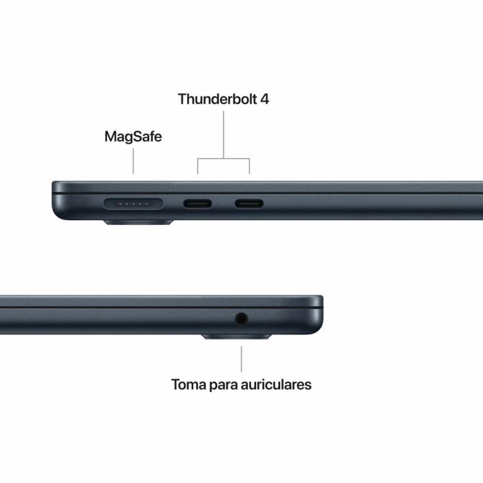 Apple MW133Y/A MacBook Air 13.6" Liquid Retina M4 10-Core CPU/GPU 16GB RAM 512GB SSD con Touch ID y Apple Intelligence, Medianoche 3