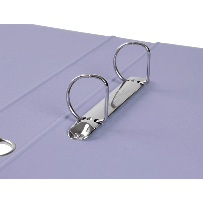 Liderpapel Carpeta de 2 Anillas 25 mm A4 Forrado Color System Lavanda con Ollao y Tarjetero 5