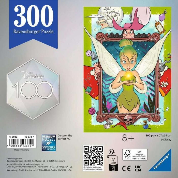 Ravensburger Puzzle Disney Campanilla 300 Piezas, Limited Edition Disney 100 - EAN 4005556133727 1 Ravensburger Puzzle Disney Campanilla 300 Piezas, Limited Edition Disney 100 - EAN 4005556133727 1