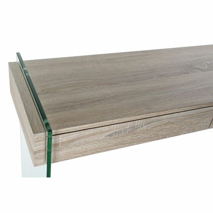 Mesa auxiliar DKD Home Decor Transparente Natural Madera Cristal Madera MDF 120 x 40 x 76 cm 2 Mesa auxiliar DKD Home Decor Transparente Natural Madera Cristal Madera MDF 120 x 40 x 76 cm 2
