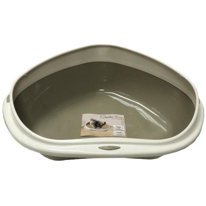 Caja de arena AIME Corner + Rim - 58 x 48 x 20.5 cm - Para gatos 1 Caja de arena AIME Corner + Rim - 58 x 48 x 20.5 cm - Para gatos 1