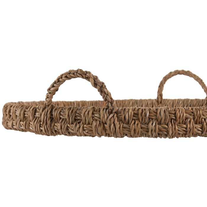 DKD Home Decor Bandeja Natural 60 x 13 x 62 cm (4 Unidades) Seagrass Metal 3