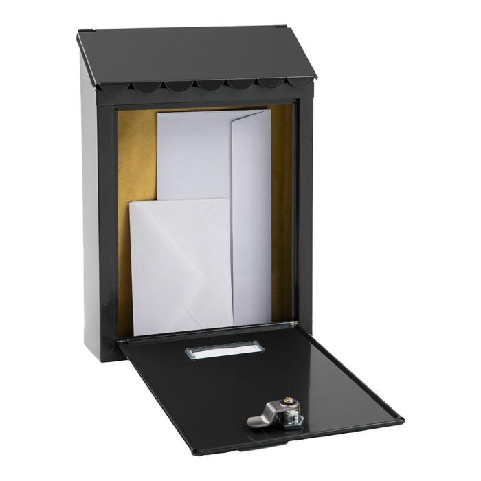 Arregui Buzón Individual Exterior Civic, Pequeño, Acero Galvanizado Lacado Negro, Tapa Tejadillo, 21.6 x 8 x 30 cm 3 Arregui Buzón Individual Exterior Civic, Pequeño, Acero Galvanizado Lacado Negro, Tapa Tejadillo, 21.6 x 8 x 30 cm 3