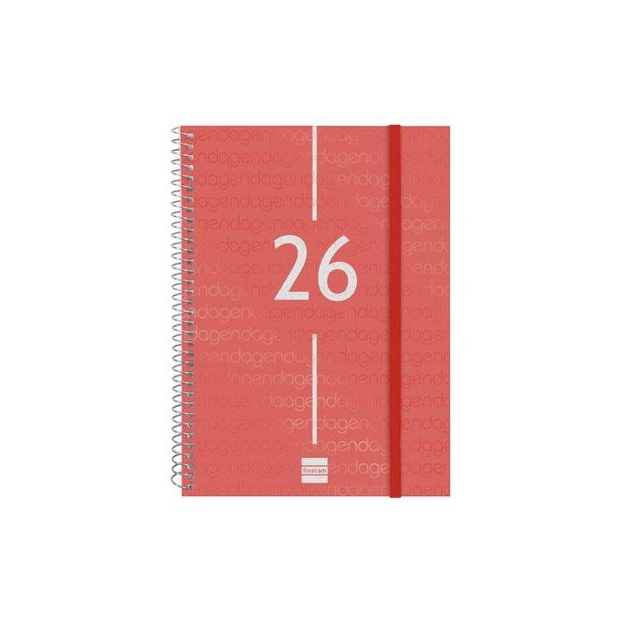 Finocam Agenda Espiral E10-155x212 mm Svh Tapa Pp Rojo 2026