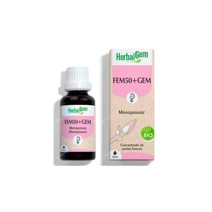 HERBALGEM Fem50+Gem 30ml Bio - Suplemento para Menopausia en Mujeres de más de 50 años