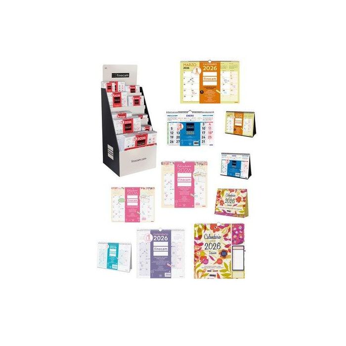 Calendario (2026) Finocam Mensual Neutros/Trendy Surtido Expositor De 169