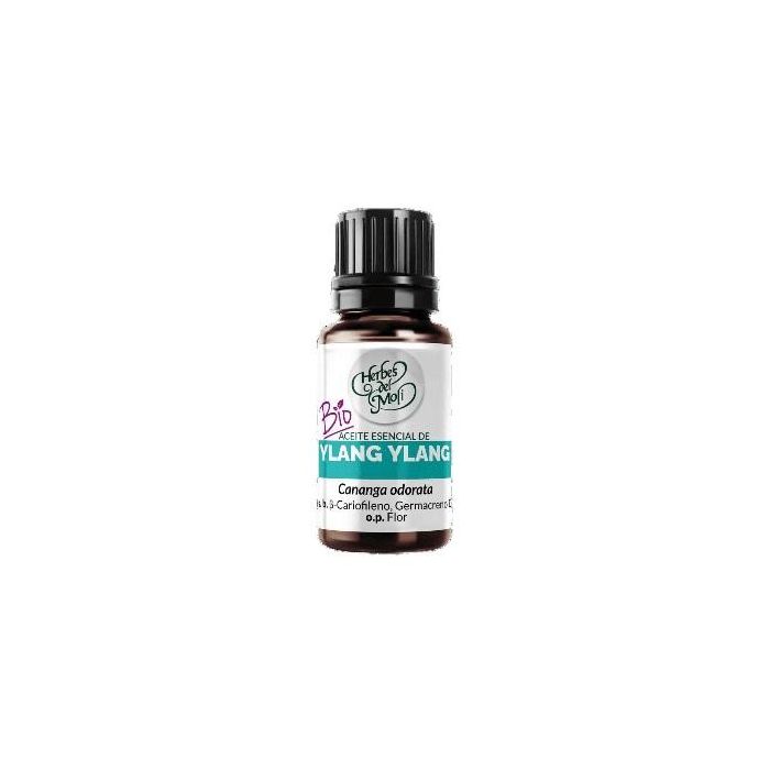 HERBES DEL MOLI Aceite Esencial de Ylang Ylang Bio 10 ml - Relajante y Antiespasmódico, 100% Ecológico