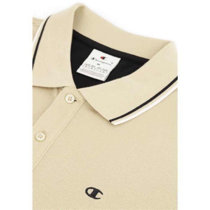 Polo de Manga Corta Hombre Champion Beige S 4