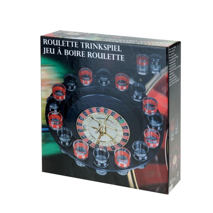 Juego de chupitos ruleta 30x7cm - Negro / rojo - Vidrio / polipropileno - 30 x 30 x 7 cm 1