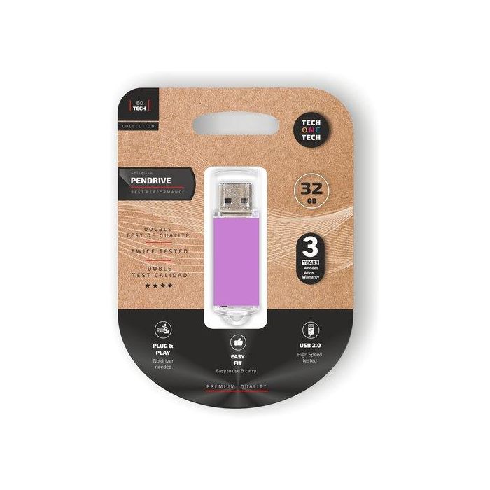Tech One Tech Memoria USB Basic Light Purple Pendrive 32 GB