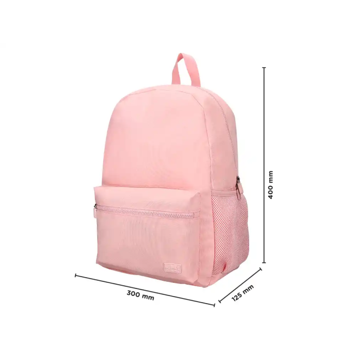 Liderpapel Mochila Core Rosa 15L con Compartimento Lateral Elástico para Botella, Diseño Ligero y Brazos Acolchados, Dimensiones 400x125x300 mm 1