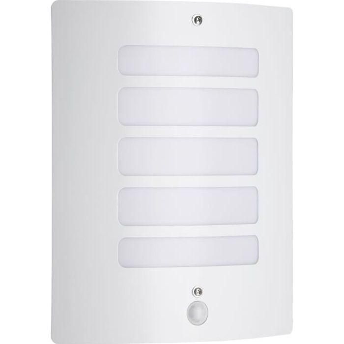 Lámpara de pared TODD-Outdoor con detector H29cm blanco brillante