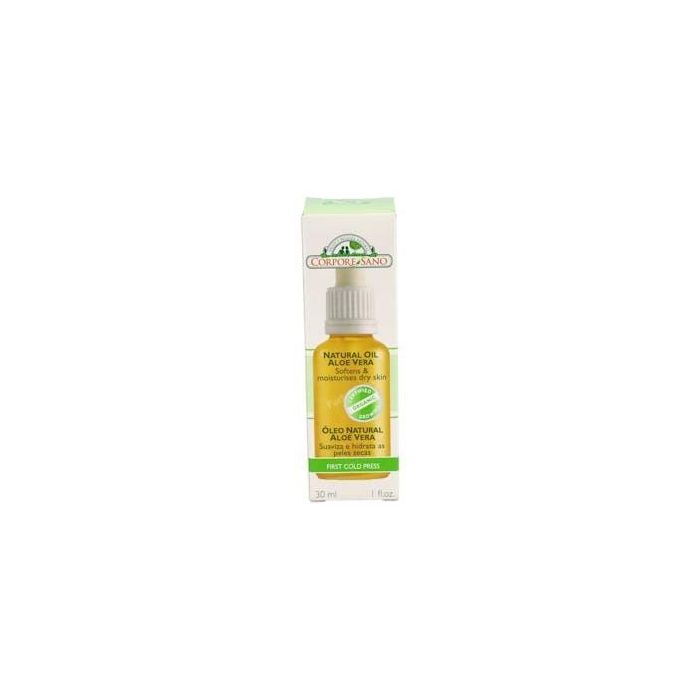 CORPORE SANO Aceite Corporal de Aloe Vera 30ml para Hidratación Facial, Corporal y Capilar para Pieles Secas