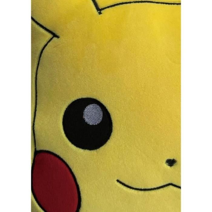 Pokemon POK3700891708760 Cojín 3D Premium Cara de Pikachu de Microfibra - 40 cm 3