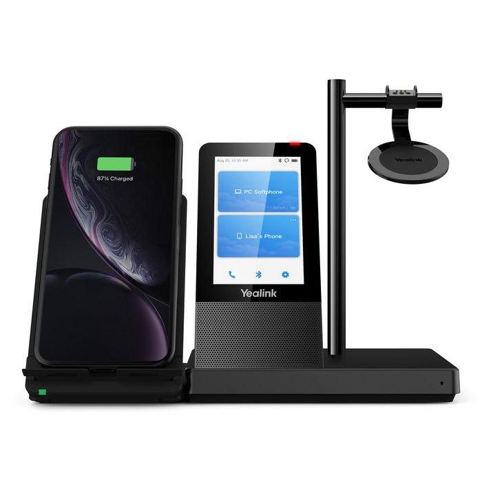 Yealink WH66 Auricular Mono Inalámbrico DECT con Estación UC todo-en-uno, Voz HD, Cancelación Ruido, Certificado Microsoft Teams 1