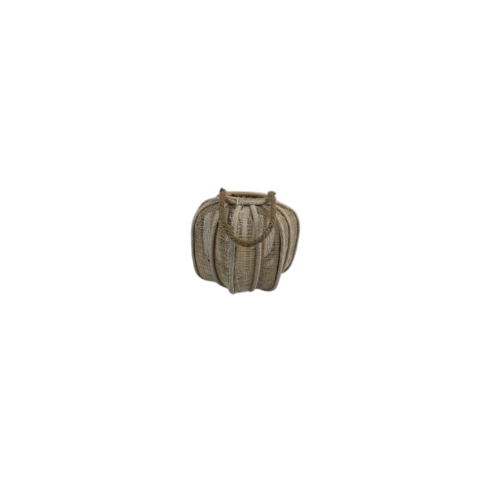 DKD Home Decor Portavela Tropical Fibra de Banana Natural 27.5 x 28 x 15 cm (4 Unidades)