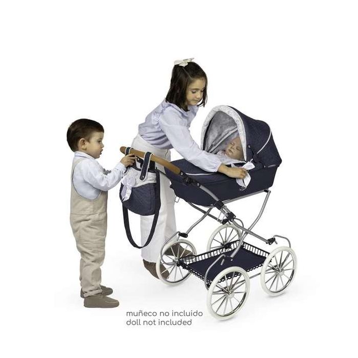 Decuevas Coche de Muñeca Plegable con Bolso Vintage para Muñecas de hasta 48 cm 1 Decuevas Coche de Muñeca Plegable con Bolso Vintage para Muñecas de hasta 48 cm 1