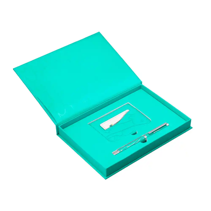 Belius Cocktails Mojito Bolígrafo y Cartera de Aluminio Verde Plateado con Relieve, Tinta Azul, Caja Diseño 5