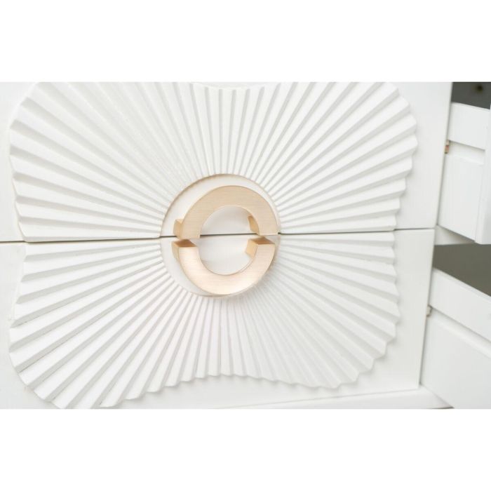 Aparador Romimex Blanco Dorado Metal Madera MDF 120 x 54 x 38 cm 1