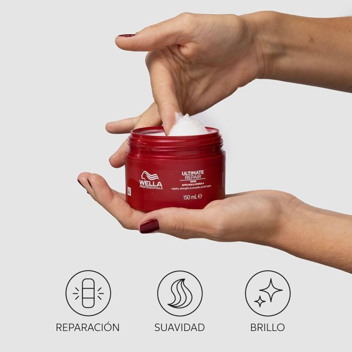 Wella Professionals ULTIMATE REPAIR Mascarilla Reparadora Cabellos Dañados AHA y Omega-9 Desenreda y Anti-Encrespamiento 150 ml 3 Wella Professionals ULTIMATE REPAIR Mascarilla Reparadora Cabellos Dañados AHA y Omega-9 Desenreda y Anti-Encrespamiento 150 ml 3