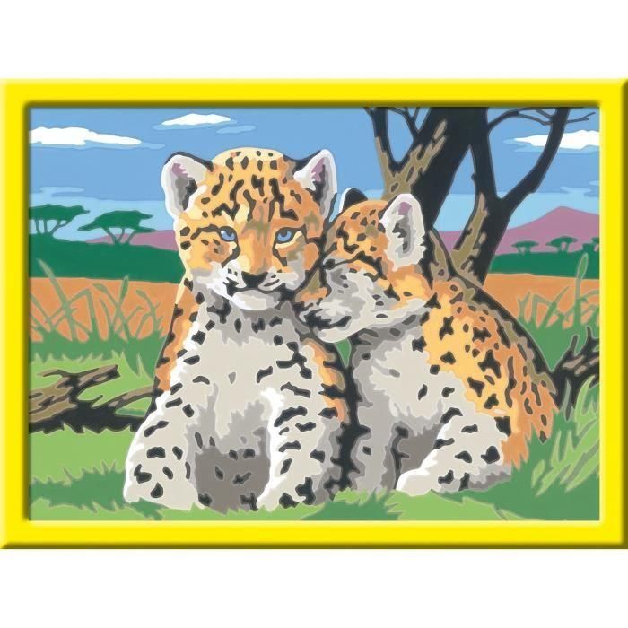 Ravensburger 25832 CreArt Kids Kit de Pintura por Números Infantil: Leopardos Pequeños (18 x 24 cm) para 9+ Años 2