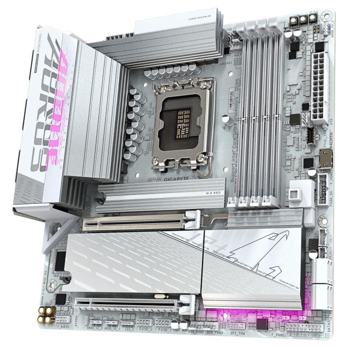 Gigabyte B860M AORUS ELITE WF6E ICE Placa base Intel B860 LGA 1851 DDR5 Wi-Fi 6E Micro ATX
