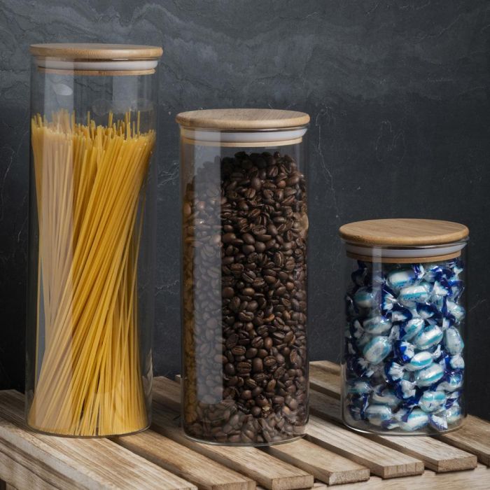 Cook Concept Bote Vidrio Borosilicato 1,6 L con Tapa de Bambú Transparente 3 Cook Concept Bote Vidrio Borosilicato 1,6 L con Tapa de Bambú Transparente 3