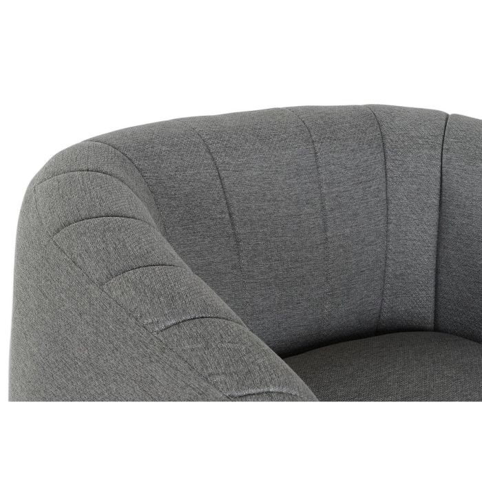 Sillón DKD Home Decor Negro Gris Espuma Madera Metal 81 x 75 x 73 cm 1