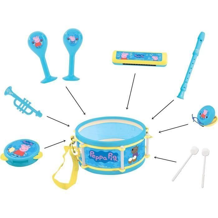 Lexibook - Set musical de Peppa Pig - 7 instrumentos - Almacenamiento en el tambor 2 Lexibook - Set musical de Peppa Pig - 7 instrumentos - Almacenamiento en el tambor 2