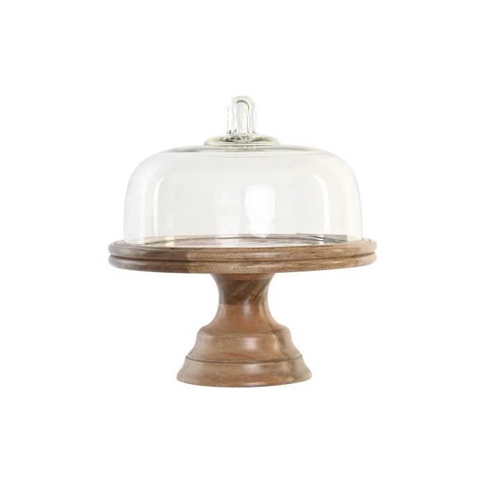 DKD Home Decor Bandeja Mango Cristal Flores Multicolor Natural 30 x 33 x 30 cm 1