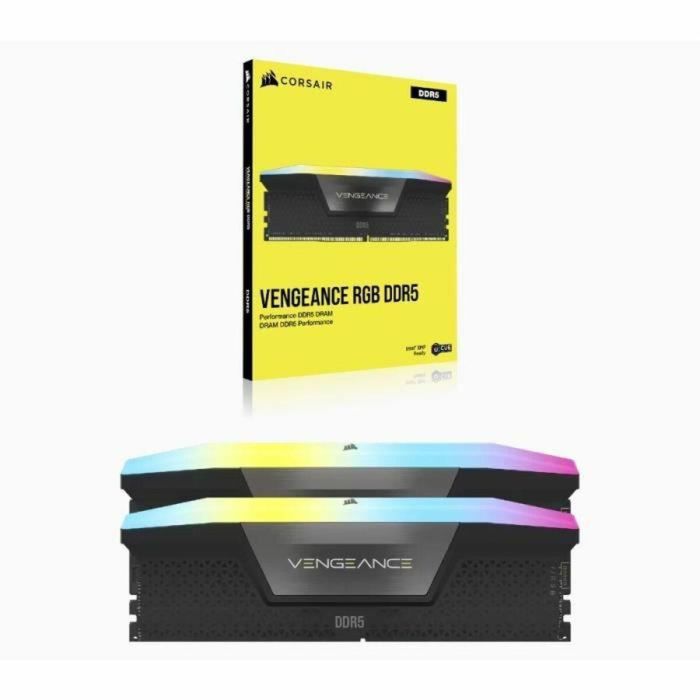 Corsair CMH32GX5M2B6400C32 Memoria RAM Revenge RGB DDR5 32GB (2x16GB) DIMM 6400 MHz 1.40V Negro 1