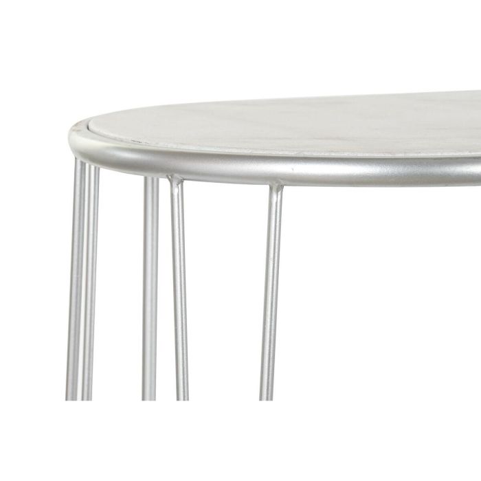 Consola Chic DKD Home Decor Blanco Plateado 35 x 78 x 115 cm 3 Consola Chic DKD Home Decor Blanco Plateado 35 x 78 x 115 cm 3