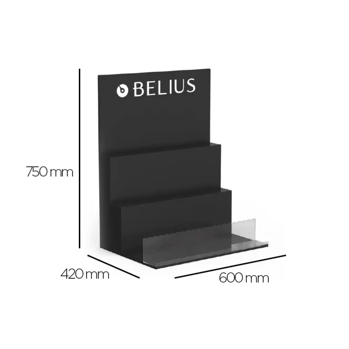 Belius Expositor Lote Bolígrafo 36 Piezas 3 Niveles MDF 600x420x750 mm 2
