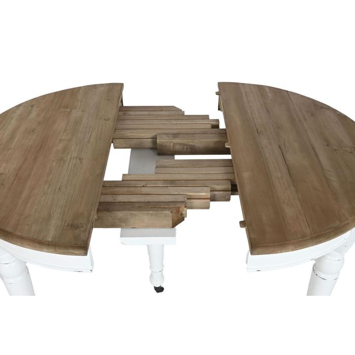 Mesa de Comedor Home ESPRIT Blanco Abeto 100 x 100 x 78 cm 7