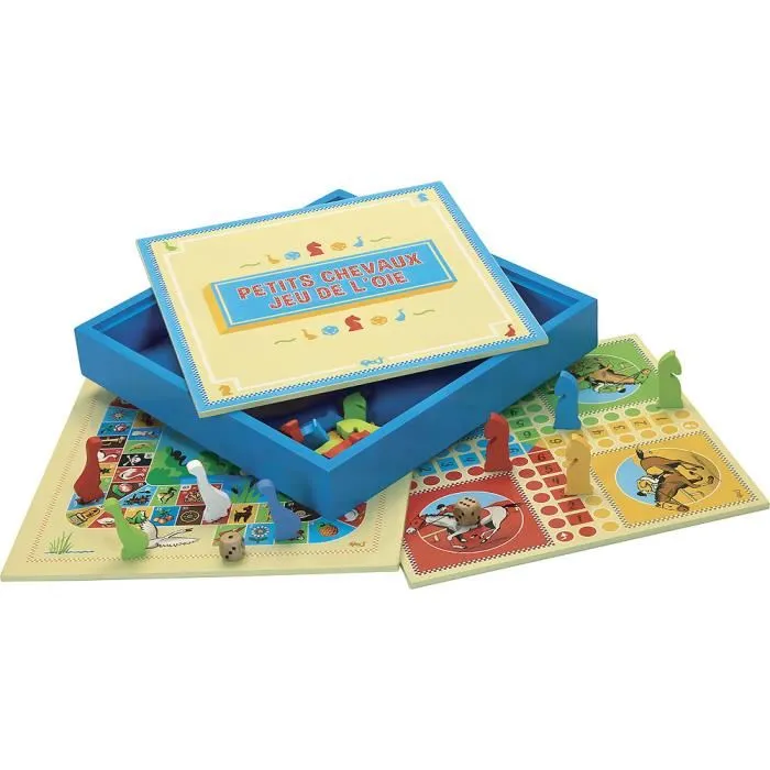 L'Arbre A Jouer 66310 Caballos Pequeños y Juego de la Oca en Caja de Madera 0 L'Arbre A Jouer 66310 Caballos Pequeños y Juego de la Oca en Caja de Madera 0