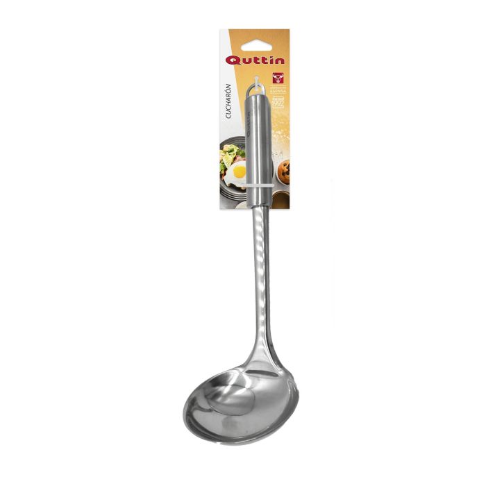 Quttin Cucharón de Cocina para Servir Alimentos de Acero Inoxidable Color Plata 30 cm de Longitud (Total 35 cm) (12 Unidades) 5