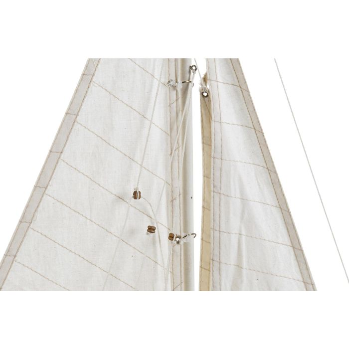 DKD Home Decor Barco Decorativo de Madera Maciza Verde Menta y Blanco, 62x42x9 cm, Desmontable 3