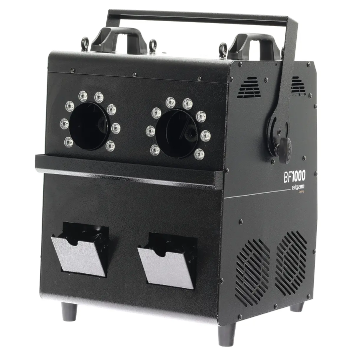 ALGAMLIGHT Máquina de Burbujas y Humo Profesional 1000W con LED RGB y Control Remoto para Eventos y Escenarios