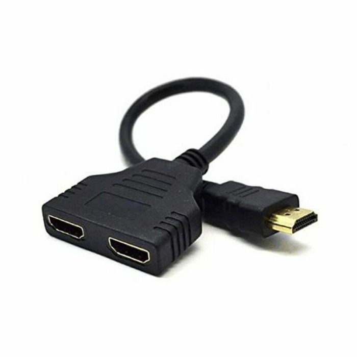 Adaptador HDMI a Doble HDMI GEMBIRD DSP-2PH4-04 Negro 1 Adaptador HDMI a Doble HDMI GEMBIRD DSP-2PH4-04 Negro 1