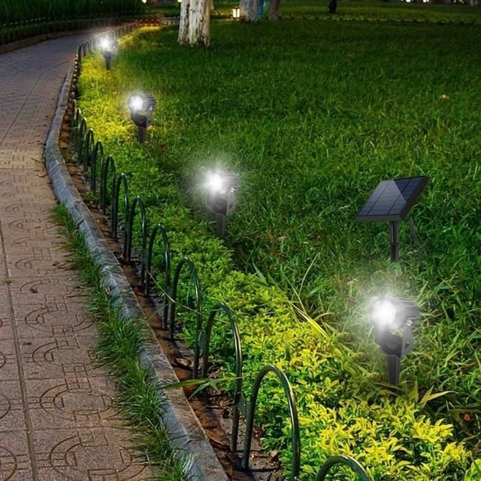 Cuatro focos solares 4 en 1 para pegar o fijar - LUMISKY - ROUNDY - H27 cm - LED blanco frío 1 Cuatro focos solares 4 en 1 para pegar o fijar - LUMISKY - ROUNDY - H27 cm - LED blanco frío 1