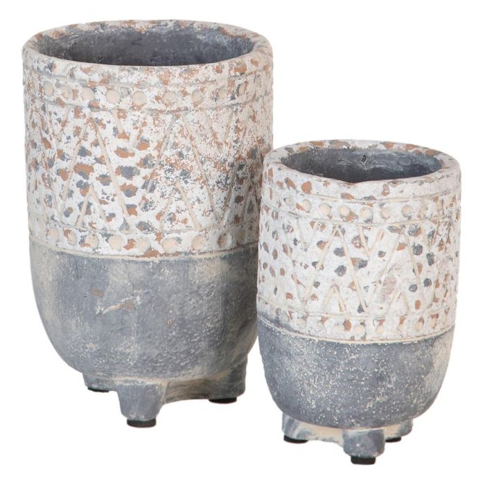 Macetero Cemento Decoración 8,50 X 8,50 X 12,50 cm