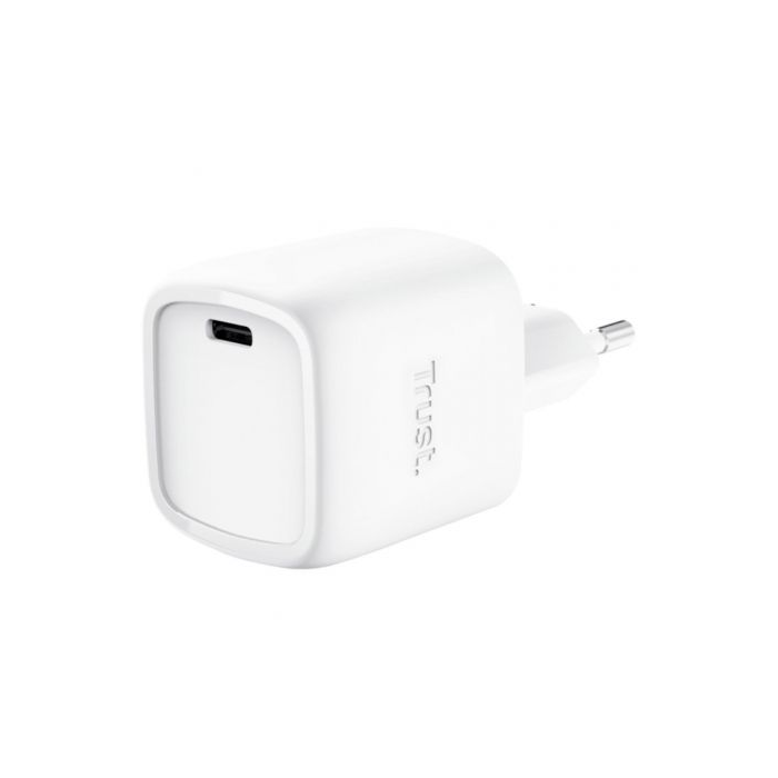 Trust Maxo 25520 Cargador de Pared GaN 30W USB-C para Smartphone, Tablet, Portátil – Carga Rápida