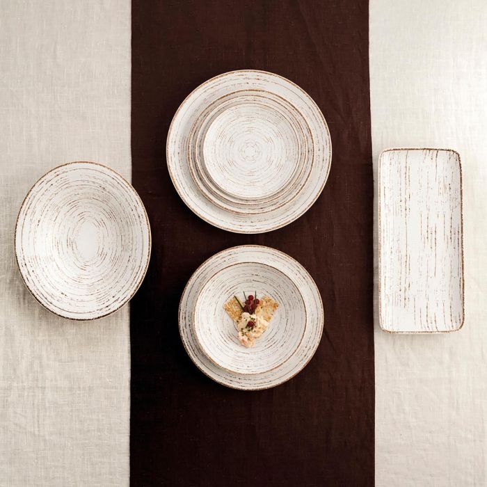 Plato Llano Ariane Tornado White Bicolor Cerámica Ø 31 cm (6 Unidades) 3