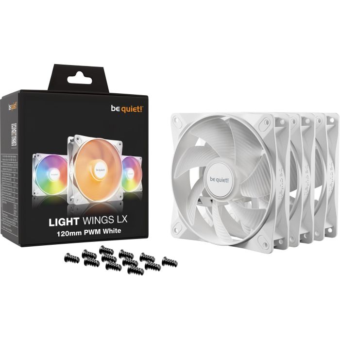 be quiet! LIGHT WINGS LX PWM White 120mm Triple-Pack Ventiladores 2 be quiet! LIGHT WINGS LX PWM White 120mm Triple-Pack Ventiladores 2