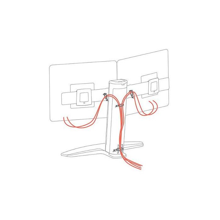 Ergotron Neo-Flex Soporte Elevador para Dos Monitores Ajustable en Altura Negro